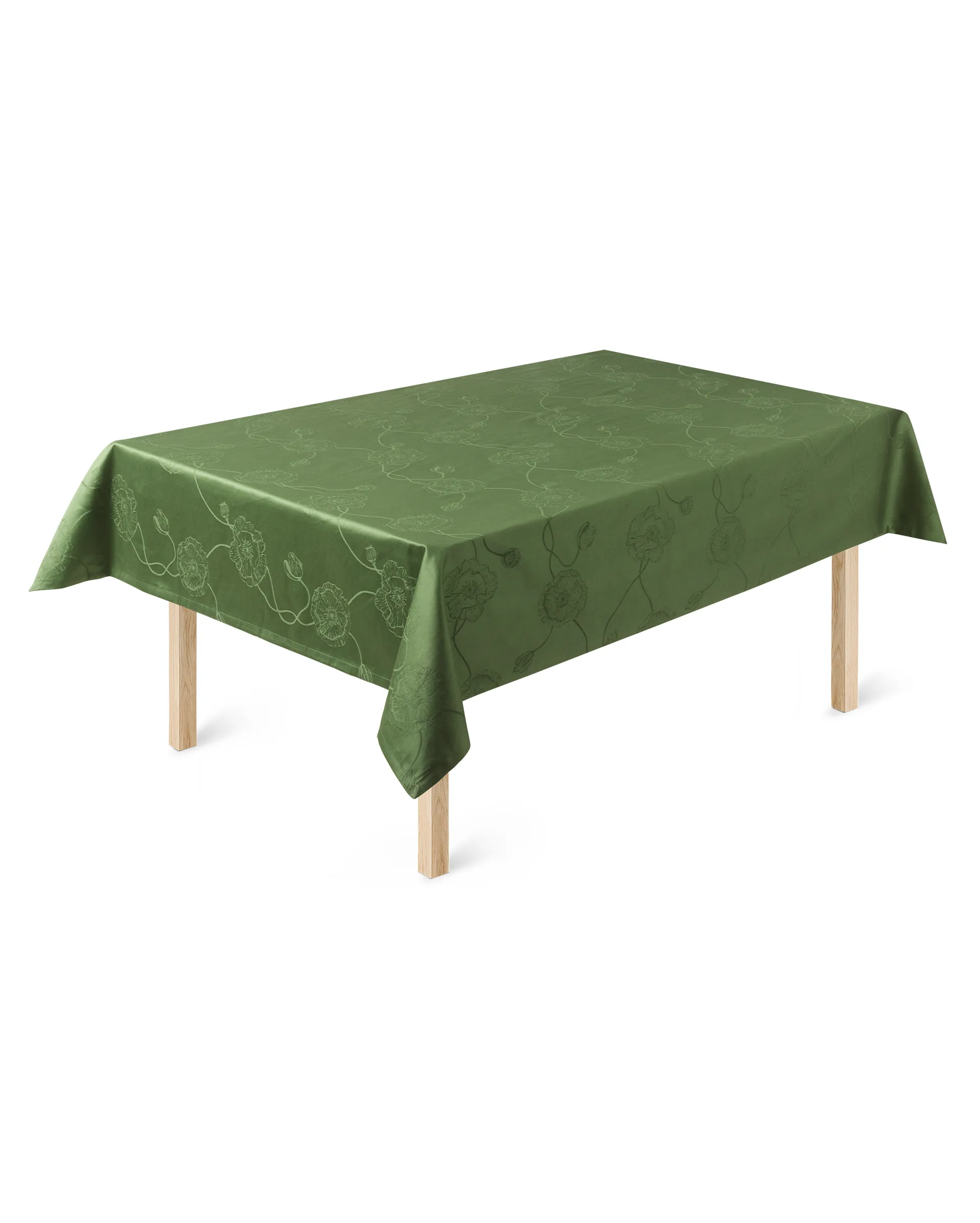 Hammershøi Poppy damastduk grön, 150x200 cm Kähler