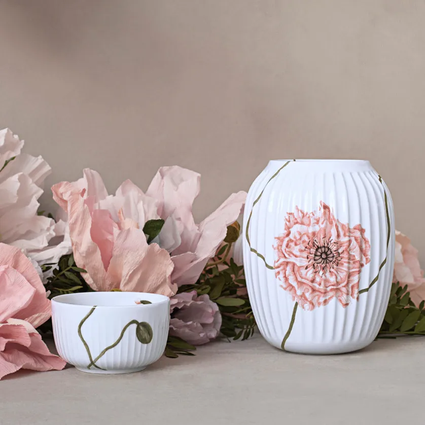 Hammershøi Poppy vas 21 cm, Vit Kähler
