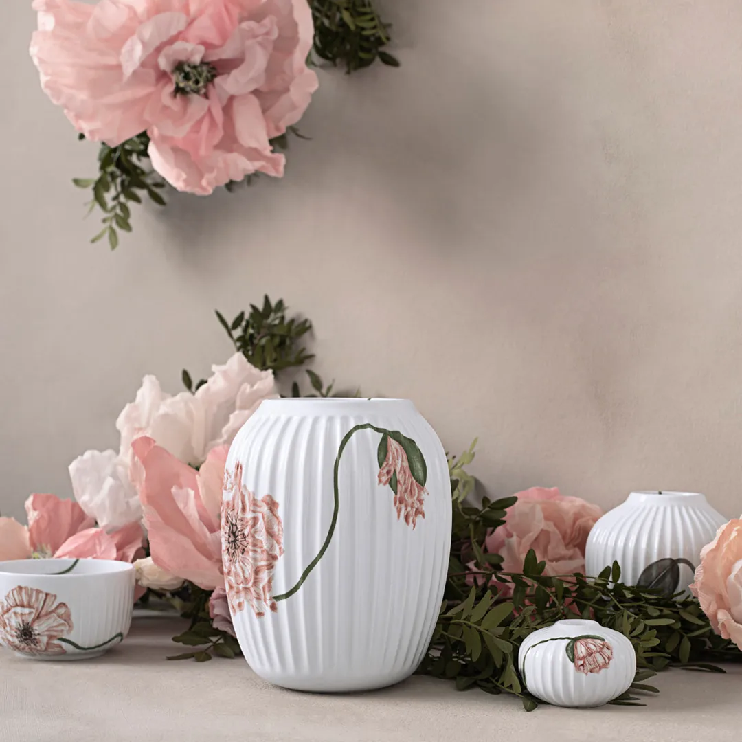 Hammershøi Poppy vas 21 cm, Vit Kähler