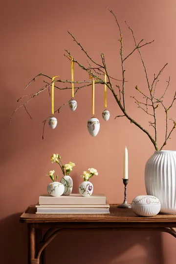 Hammershøi Spring vas miniatyr 3 delar - Vit-dekor - Kähler