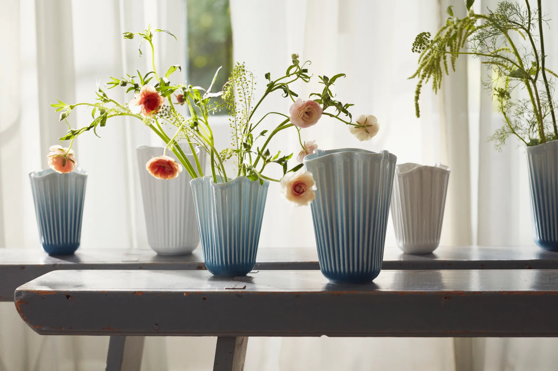 Hammershøi vas unfold, Blå, 20,5 cm Kähler