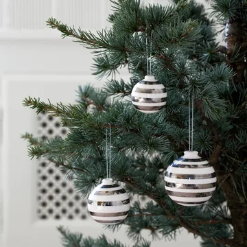 Omaggio julkulor 3-pack - silver - Kähler