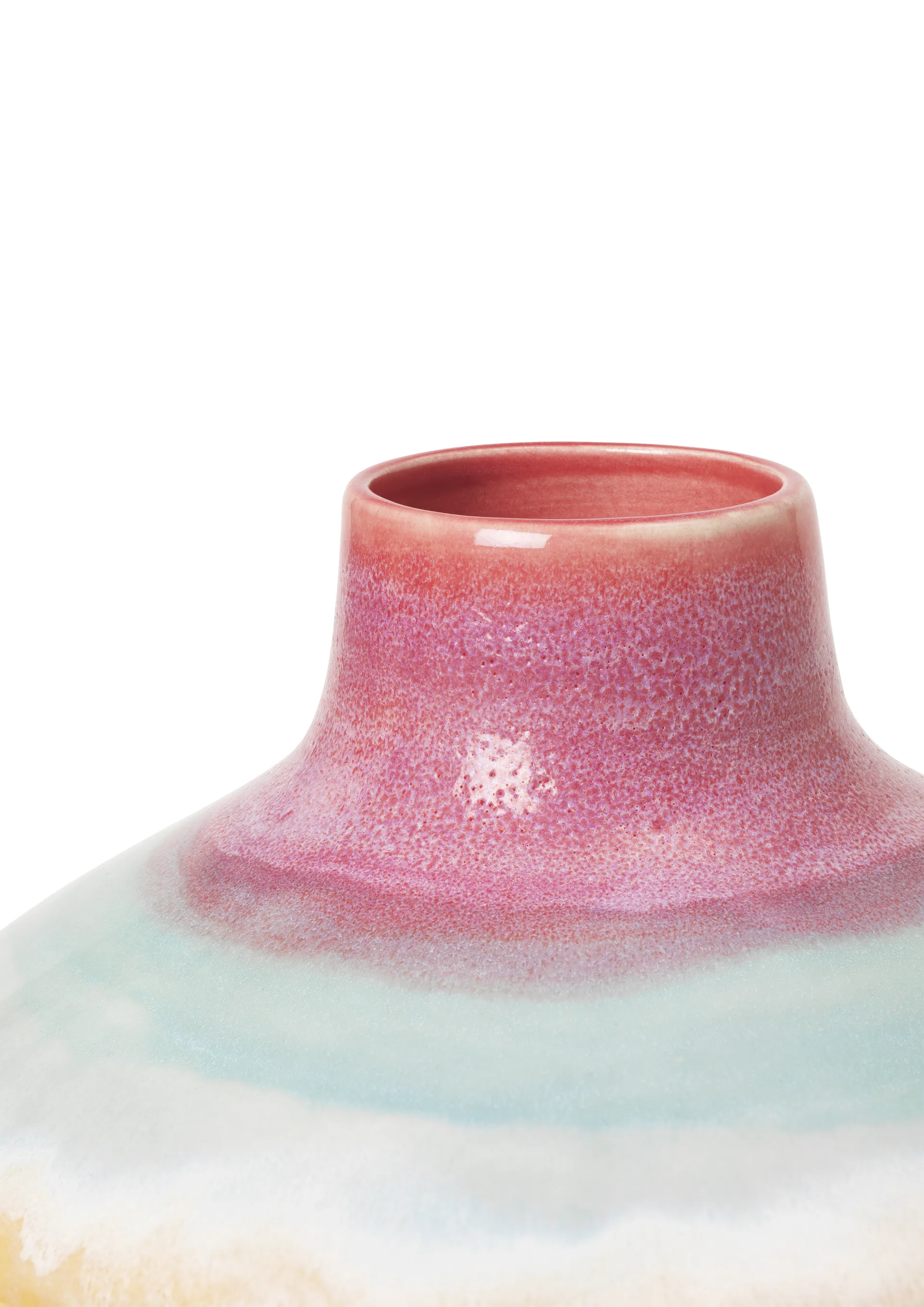 Poppery vas med äpple 32 cm, Pink-mint-gul Kähler