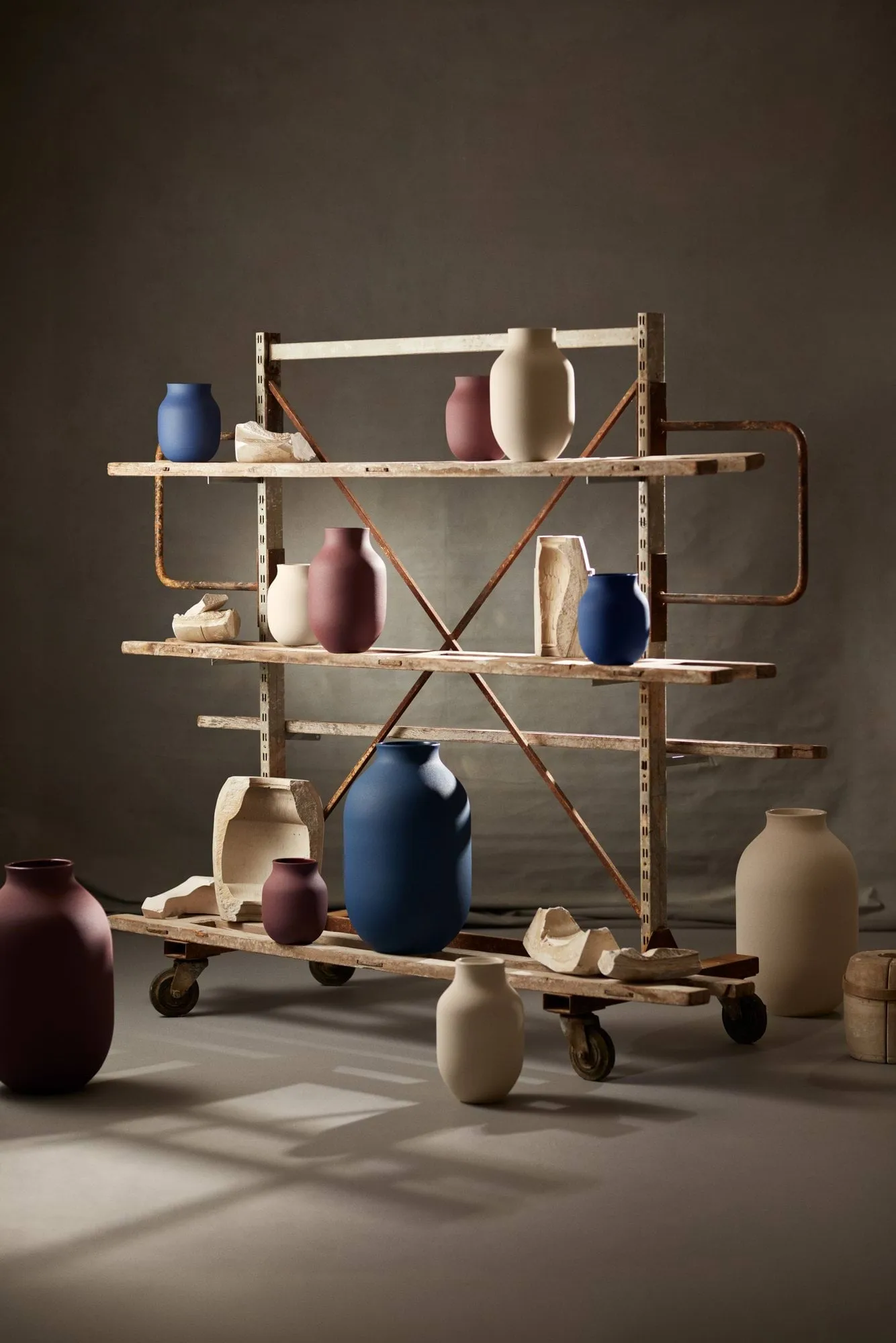Studio Omaggio vas, Blå, 50 cm Kähler