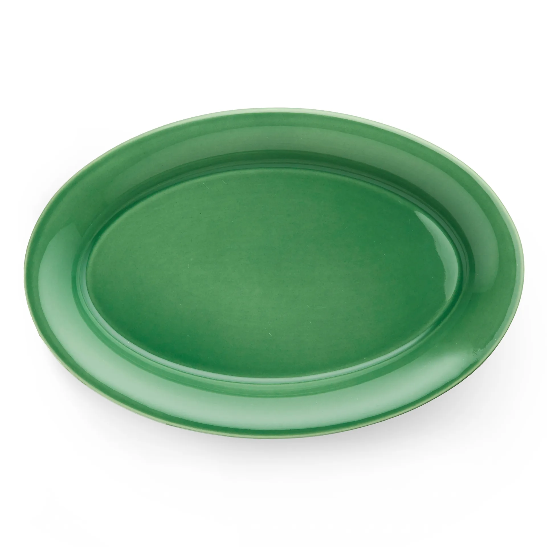Ursula oval tallrik 18,5x28 cm, Mörkgrön Kähler