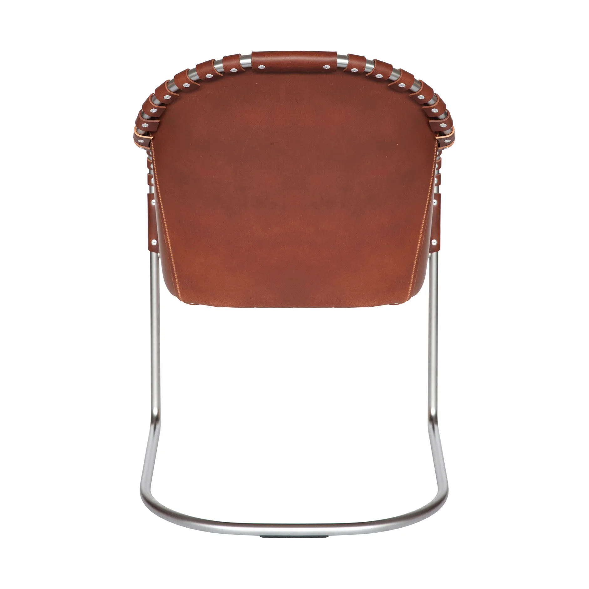 Ingo V.I.P fåtölj, Läder brun vintage-matt chrome Källemo