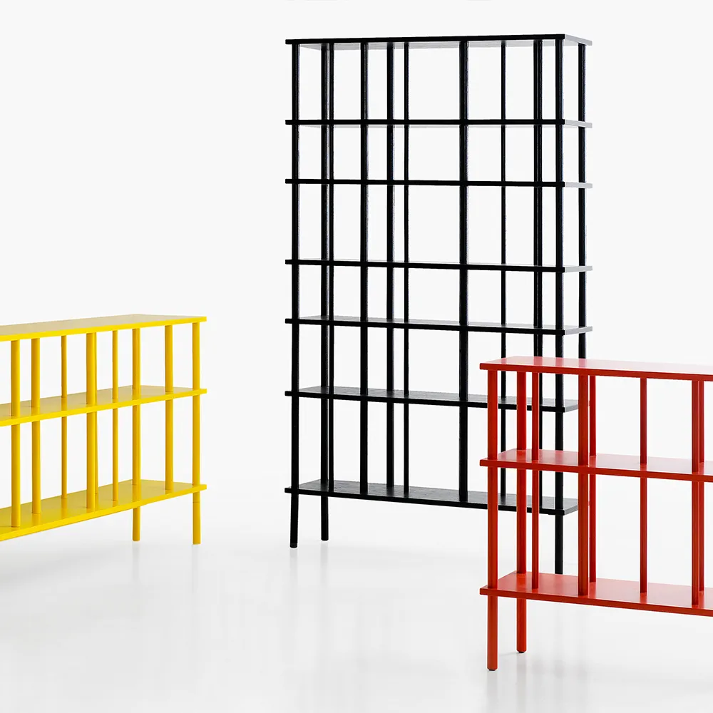 Level hylla/rumsavdelare låg, Grålack col.84, 75x86 cm Karl Andersson & Söner