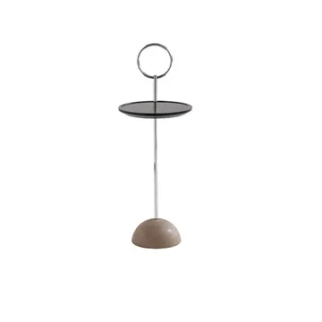 Lollipop bord med ring Ø38xH55 cm - Svartlack kromstativ svart fot - Karl Andersson & Söner