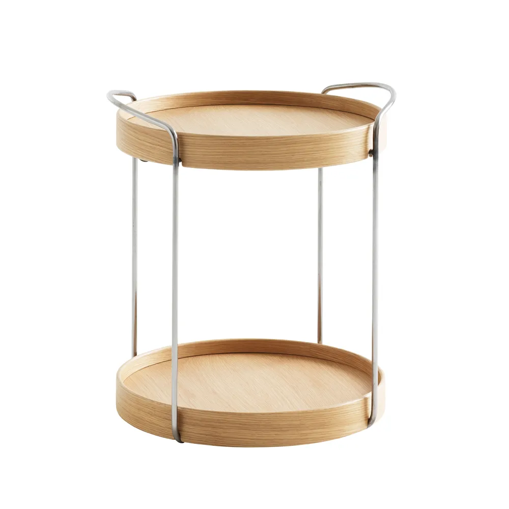 Trayo brickbord Ø40 cm ek, Kromstativ Karl Andersson & Söner