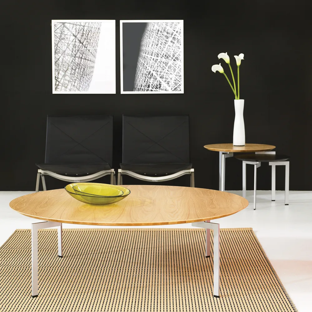 Trippo T4 soffbord 54x158 cm, Björk kromben 40 cm Karl Andersson & Söner