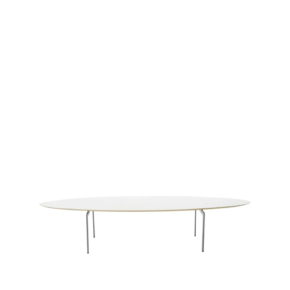 Trippo T4 soffbord 54x158 cm, Vit laminat mattkrom ben 40 cm Karl Andersson & Söner