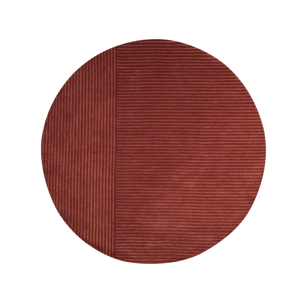 Dunes Straight matta rund, Dusty red, 220 cm Kateha