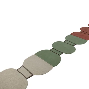 Silhouette Figure matta - Dusty green, 110x240 cm - Kateha