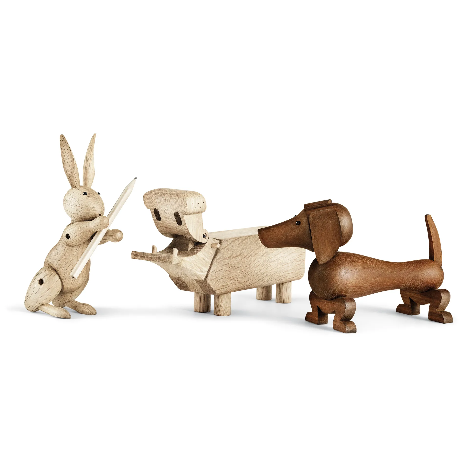 Kay Bojesen hund 18,5 cm, Valnöt Kay Bojesen Denmark