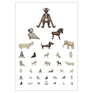 Kay Bojesen poster djur - 50x70 cm - Kay Bojesen Denmark