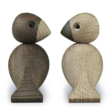 Kay Bojesen träfigur lovebirds set - Rökt ek, 8,8 cm - Kay Bojesen Denmark