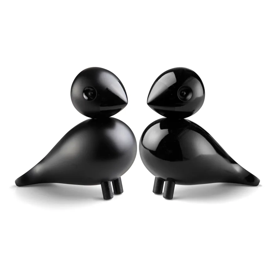 Kay Bojesen träfigur lovebirds set, Svart, 8,8 cm Kay Bojesen Denmark