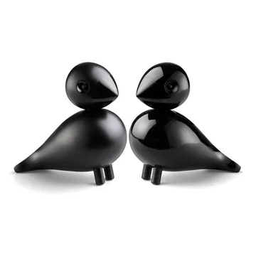 Kay Bojesen träfigur lovebirds set - Svart, 8,8 cm - Kay Bojesen Denmark
