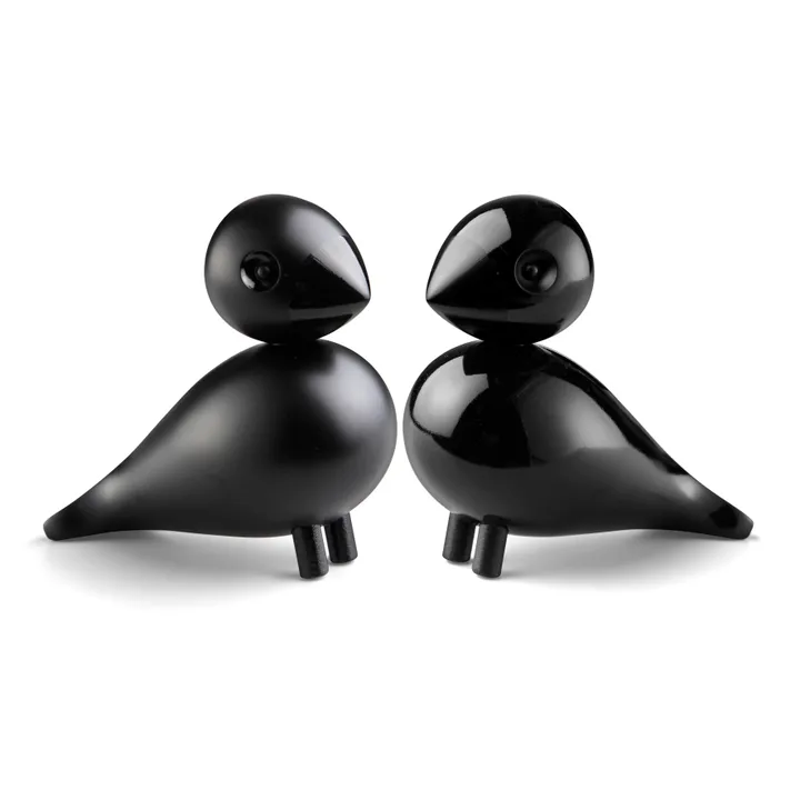 Kay Bojesen träfigur lovebirds set - Svart, 8,8 cm - Kay Bojesen Denmark