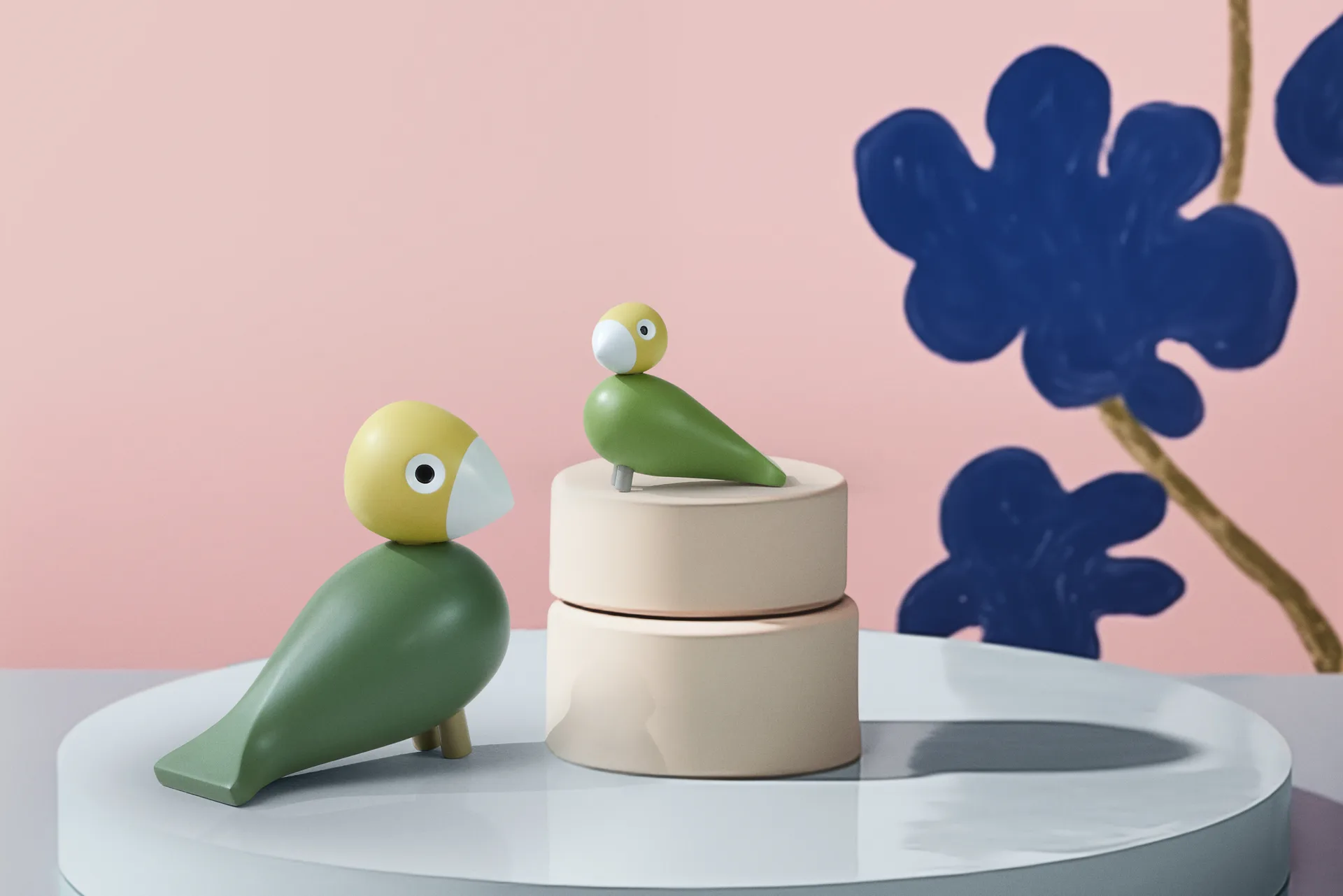 Liv & Lykke lovebirds 1 set, Grön Kay Bojesen Denmark