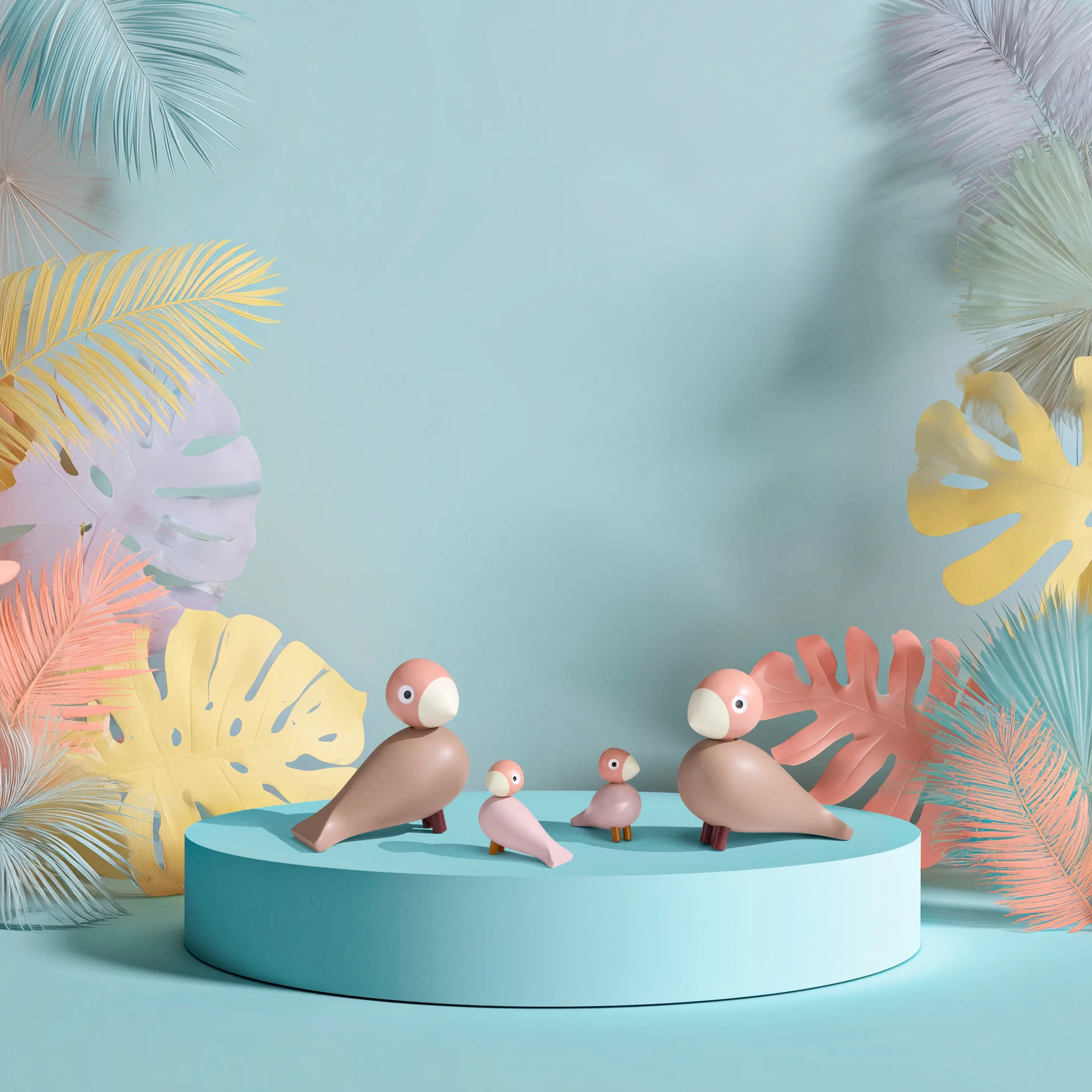 Liv & Lykke lovebirds 1 set, Rosa Kay Bojesen Denmark