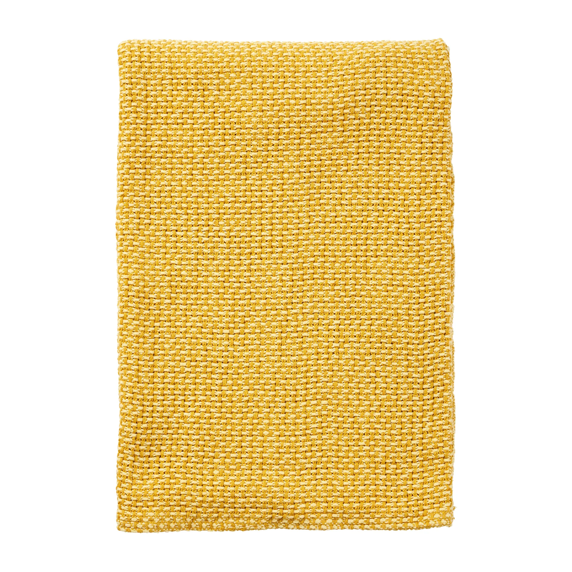 Basket bomullsfilt 130x180 cm, Gul Klippan Yllefabrik