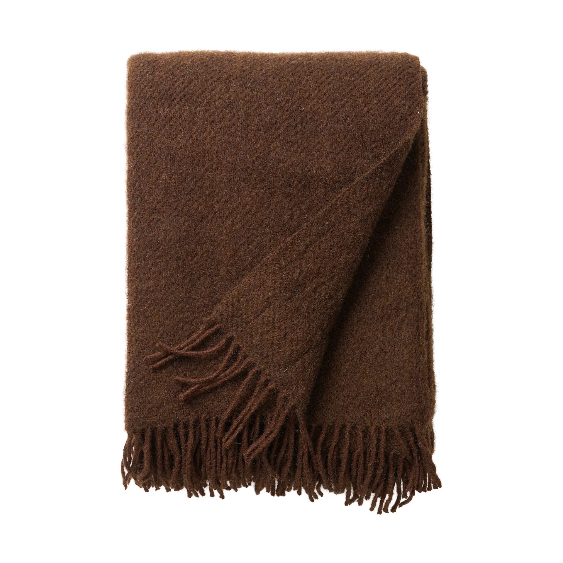 Gotland ullpläd 130x200 cm, Brown Klippan Yllefabrik