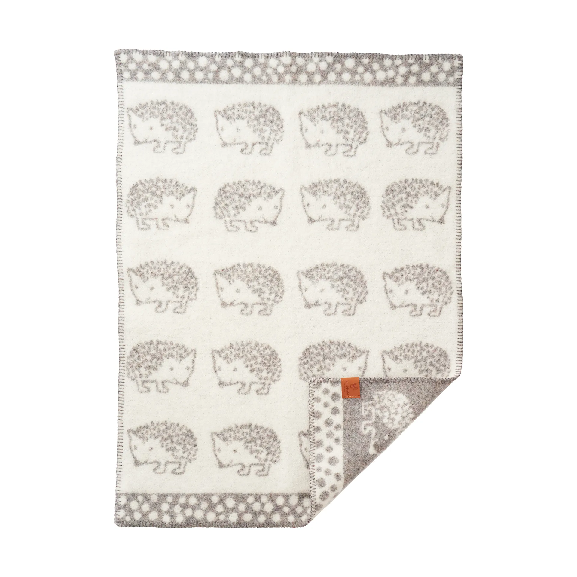 Hedgehog barnfilt 65x90 cm, Grå Klippan Yllefabrik