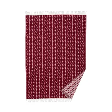Knit ullpläd 130x200 cm - Burgundy - Klippan Yllefabrik