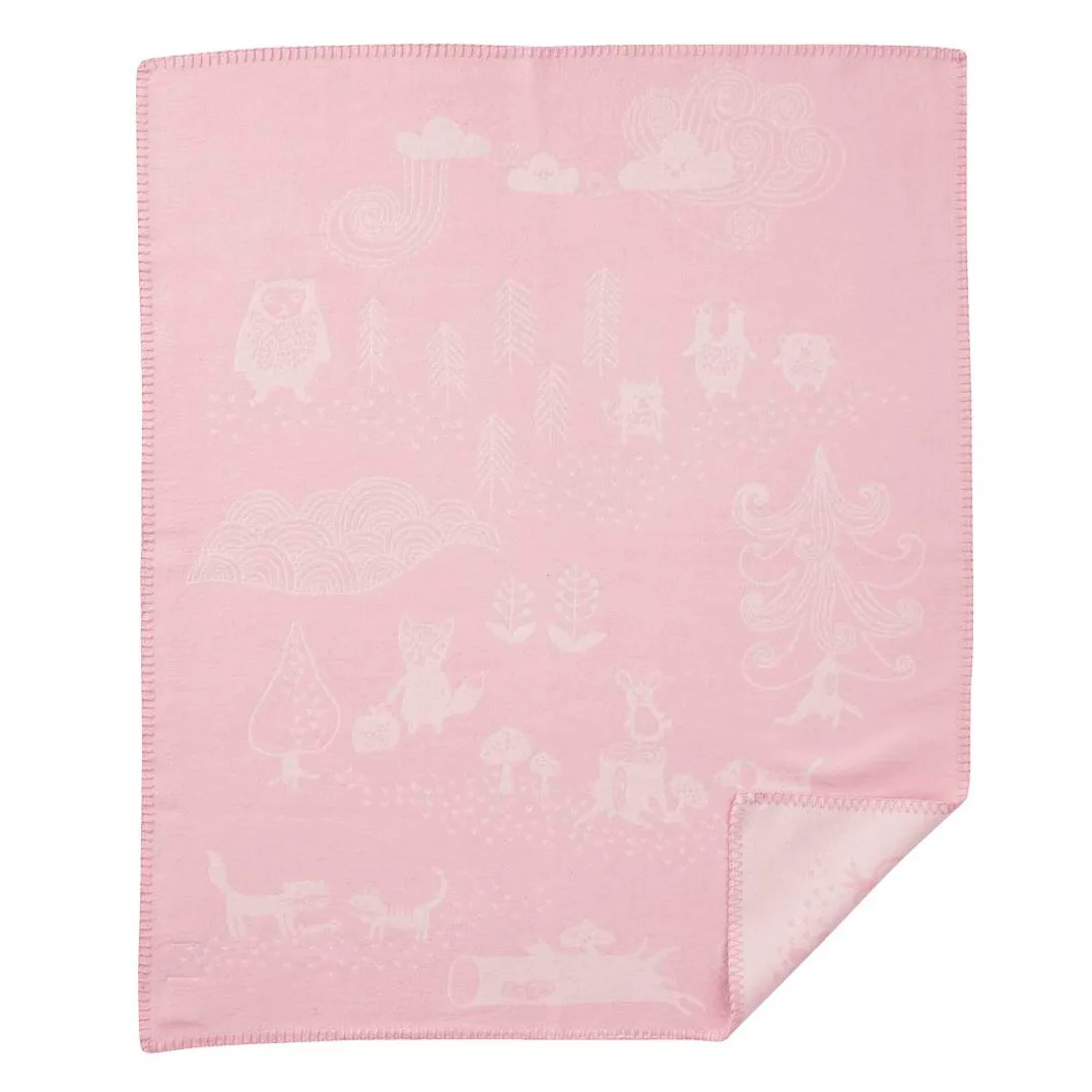 Little bear barnfilt, rosa Klippan Yllefabrik