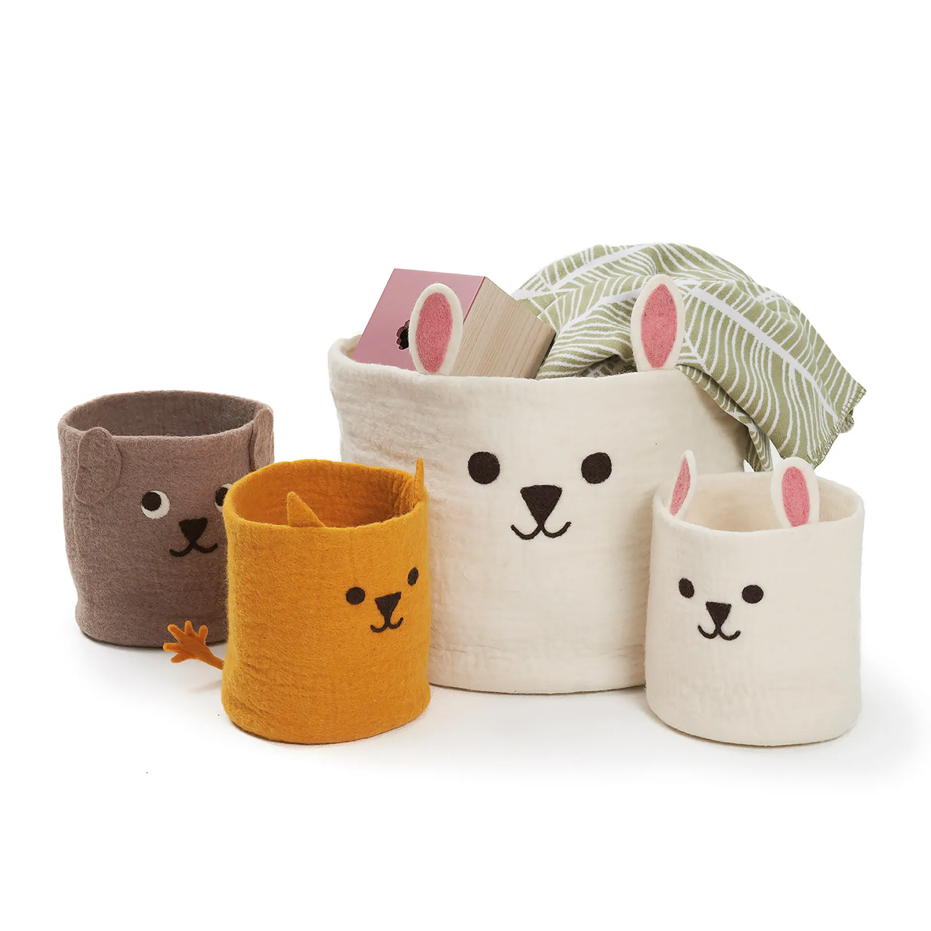 Rabbit korg Ø20 cm, Vit Klippan Yllefabrik