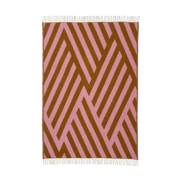 Tangent ullpläd 130x200 cm - Pink-carmel - Klippan Yllefabrik