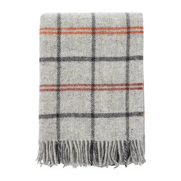 Tartan ullpläd 130x200 cm - Ljusgrå - Klippan Yllefabrik
