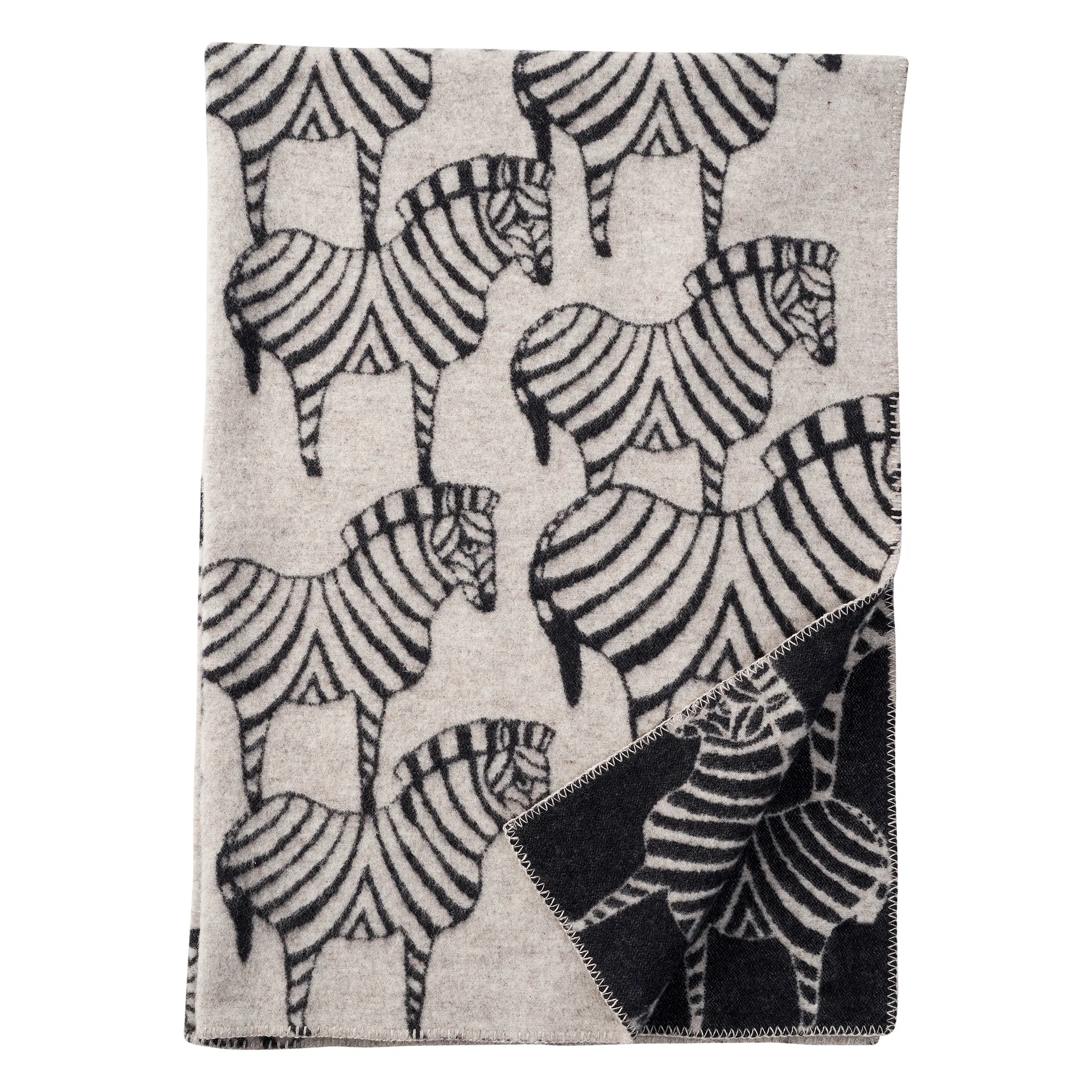 Zebra ullfilt, Natural beige Klippan Yllefabrik
