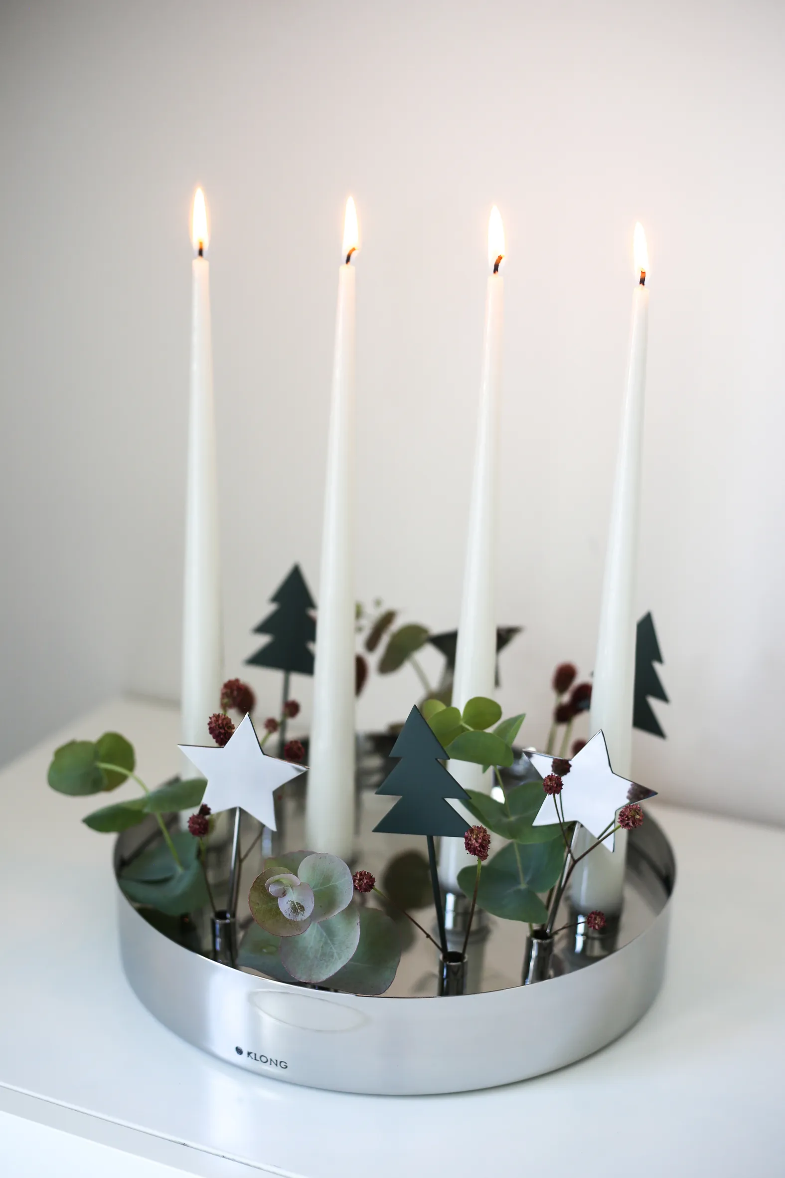 Jubel adventsljusstake, Silver KLONG