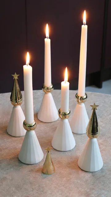 Soprano ljusstake - Vit-mässing - KLONG