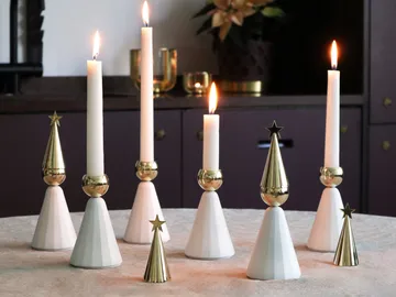 Soprano ljusstake - Vit-mässing - KLONG