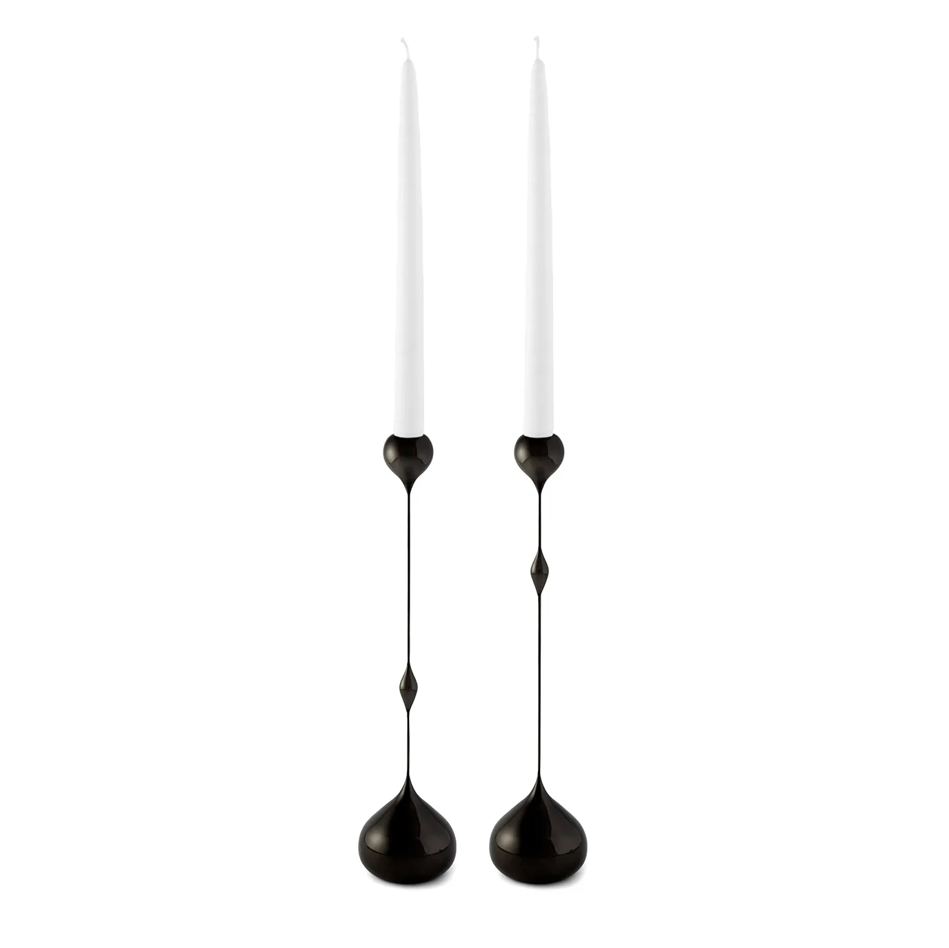 Tender ljusstake låg, Svart KLONG