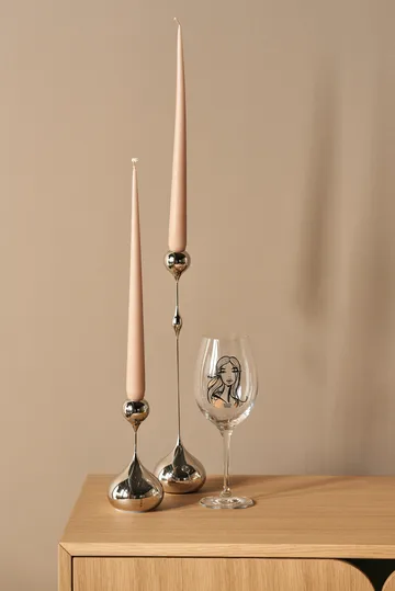 Tender ljusstake liten - Nickel - KLONG