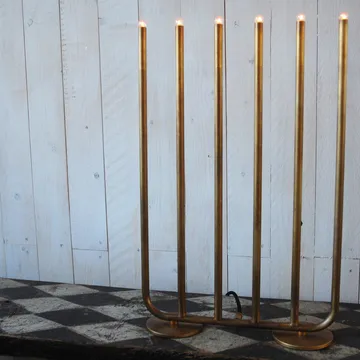 December 6 adventsljusstake - Mässing rå - Konsthantverk