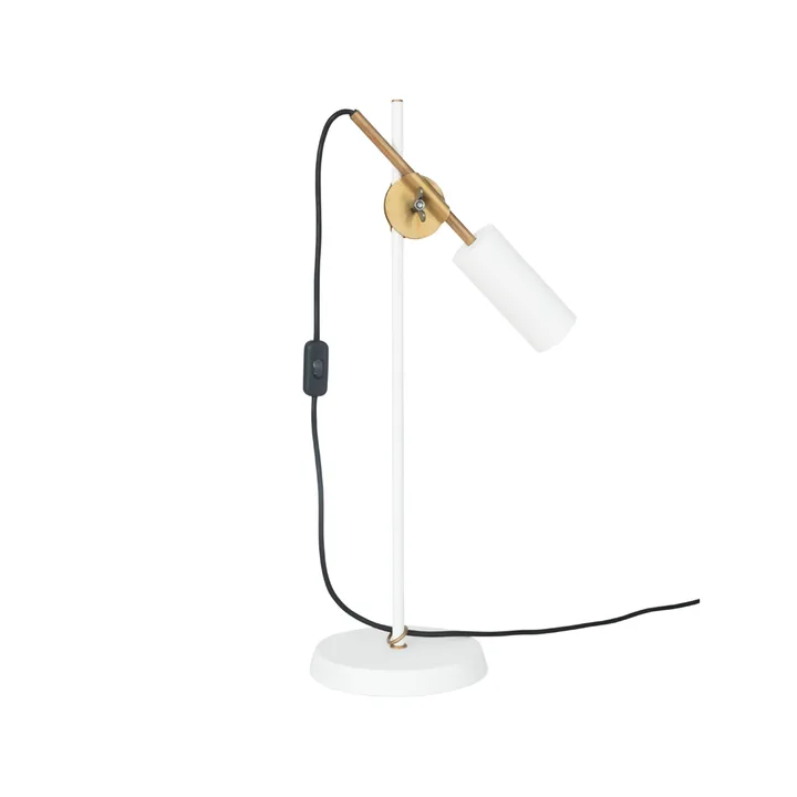 Stav bordslampa - vit/råmässing - Konsthantverk