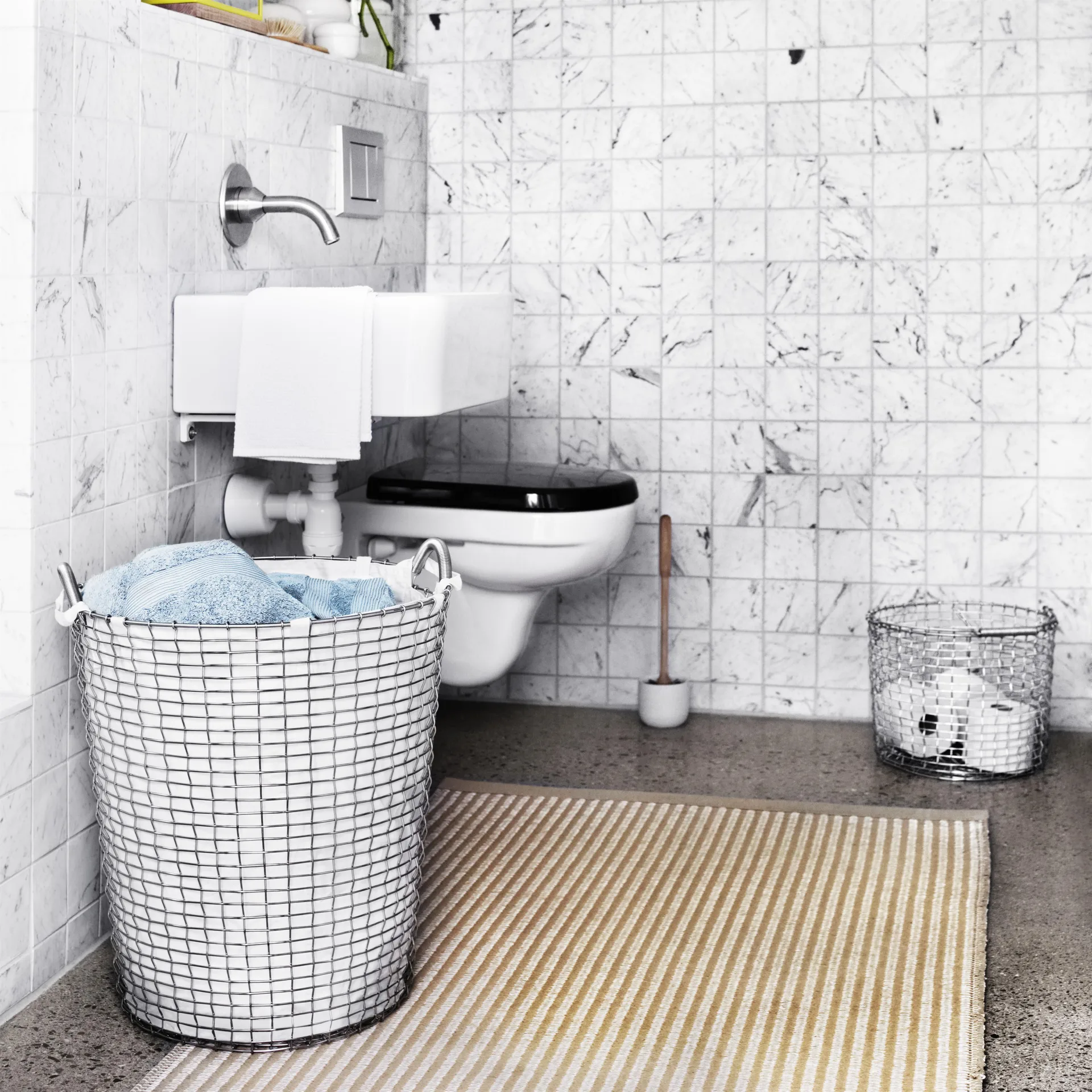Tvättsäck till Korbokorg, vit 80 l KORBO