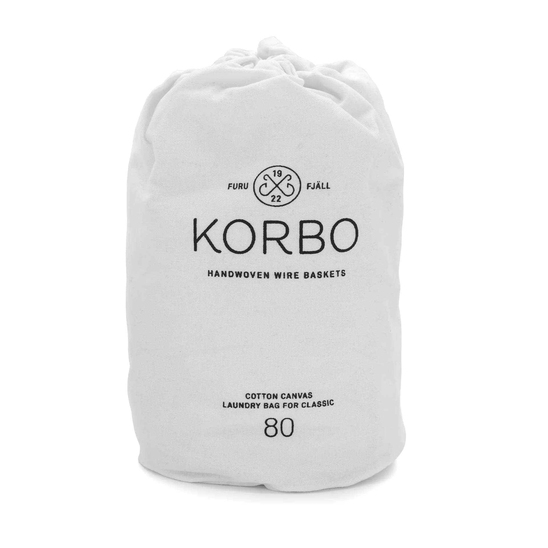 Tvättsäck till Korbokorg, vit 80 l KORBO