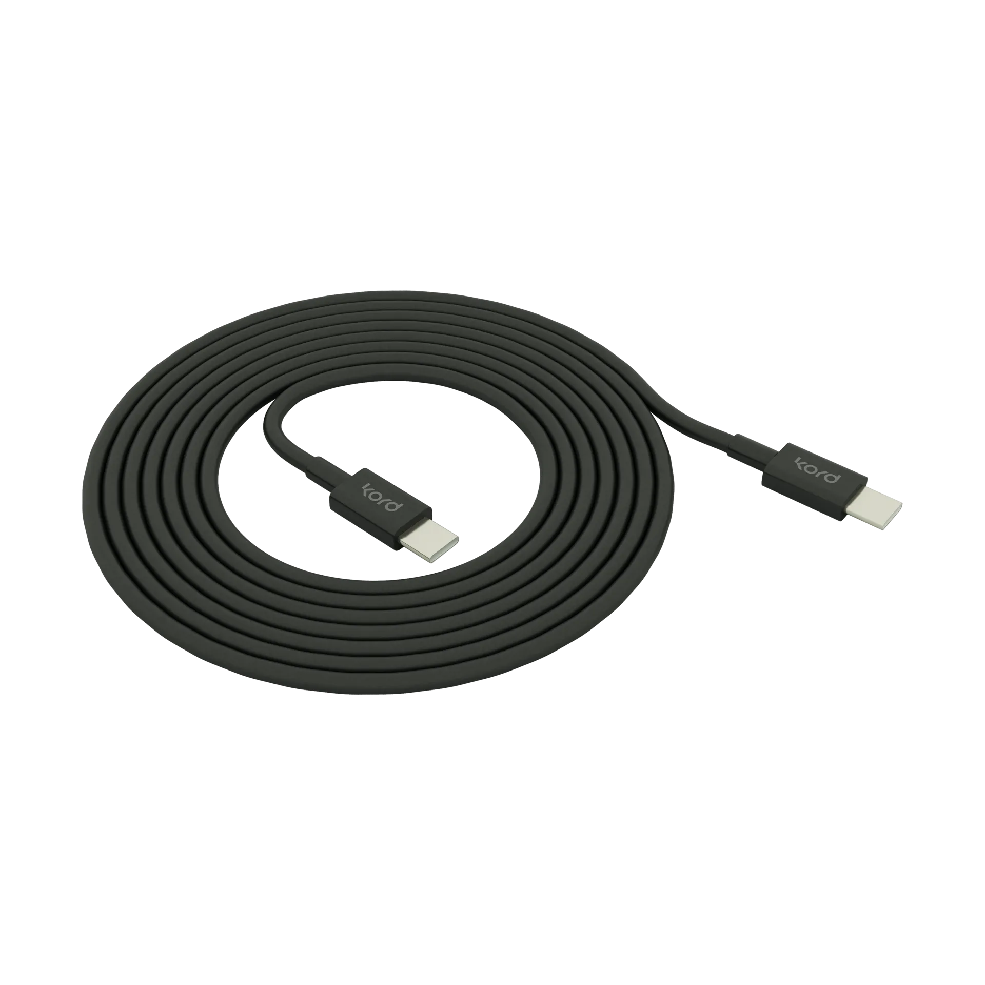 Kord USB-C till USB-C laddningskabel 1,8 m, Black Kord