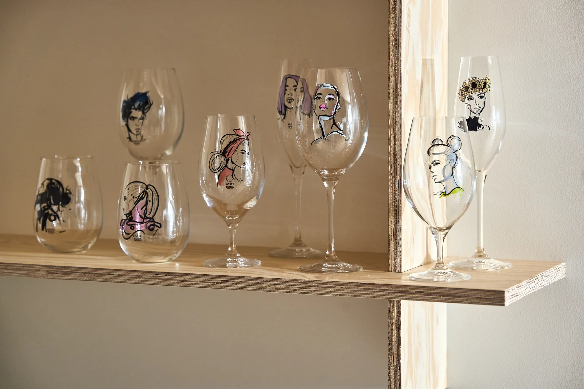 All about you tumblerglas 57 cl 2-pack, love you (rosa) Kosta Boda