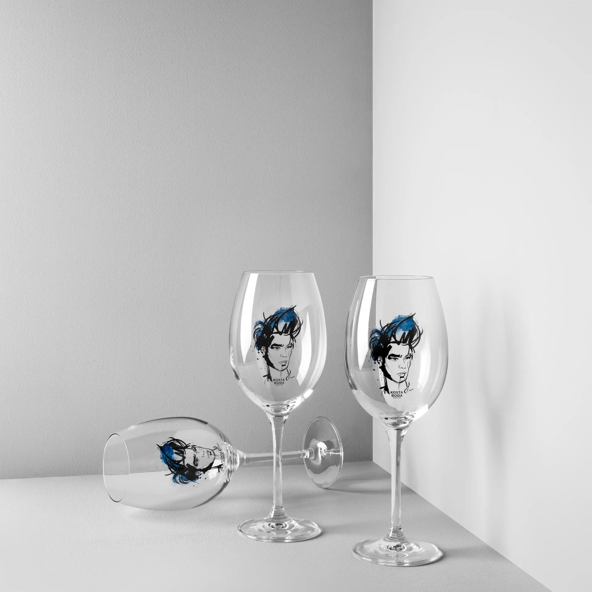 All about you vinglas 52 cl 2-pack, Miss him (blå) Kosta Boda
