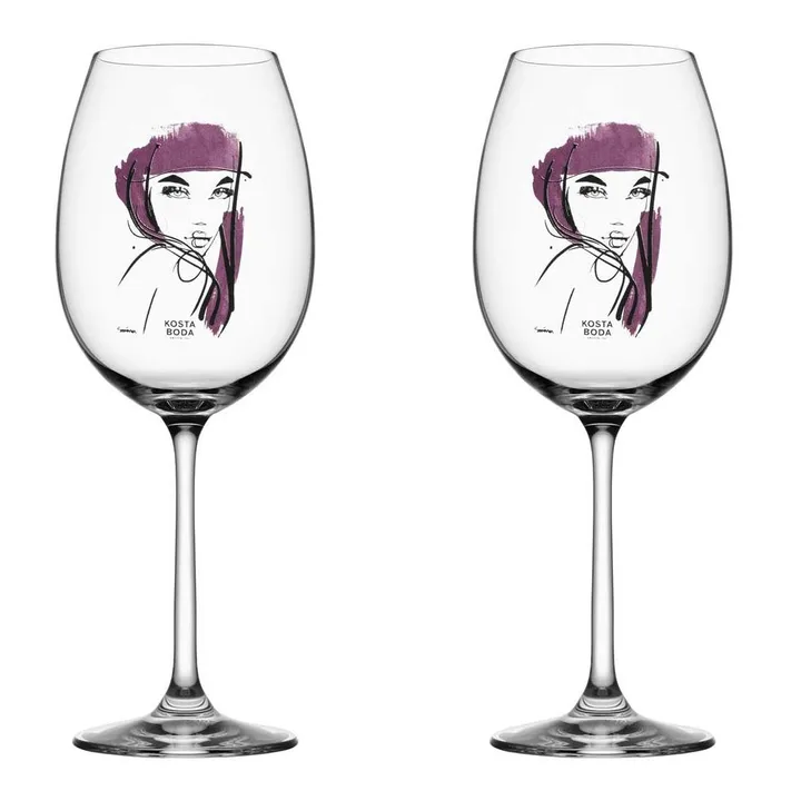 All about you vinglas 52 cl 2-pack - purpurröd - Kosta Boda