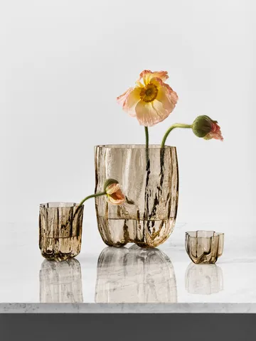 Crackle vas 27 cm - Taupe - Kosta Boda