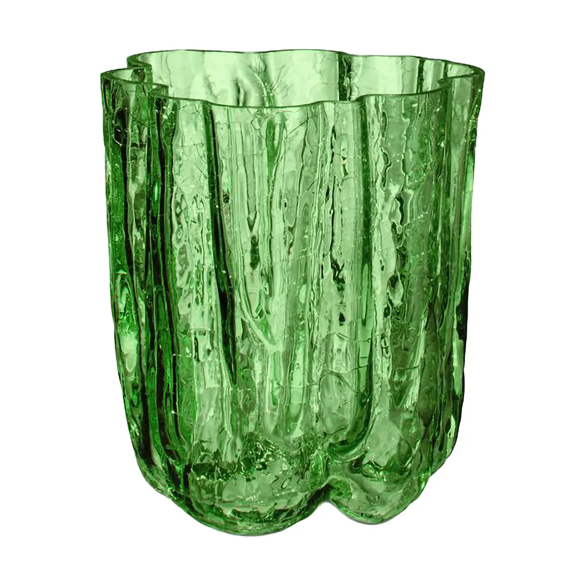 Crackle vase 12,1 cm, Mörkgrön Kosta Boda