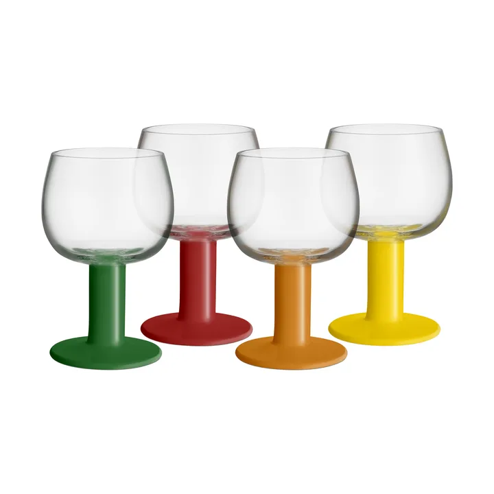 Fars glas - Mixade färger, 40 cl, 4-pack - Kosta Boda